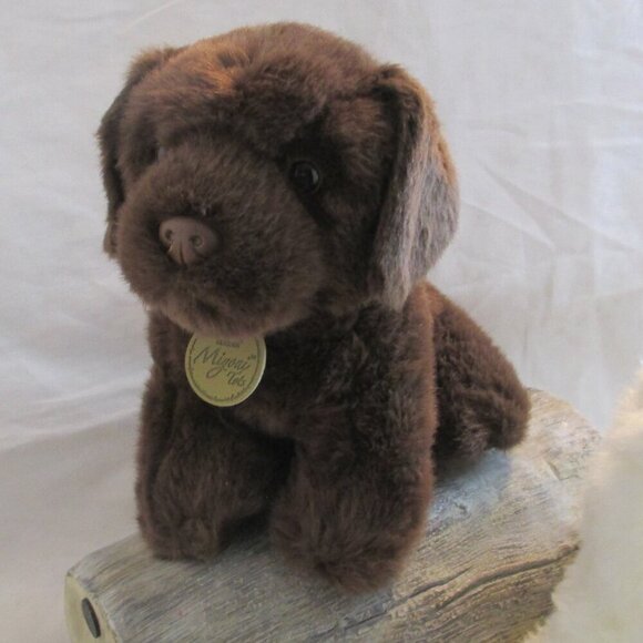 Aurora Miyoni Tots Lab Puppies 8" Plush Brown & White Labrad Puppies - Picture 4 of 13